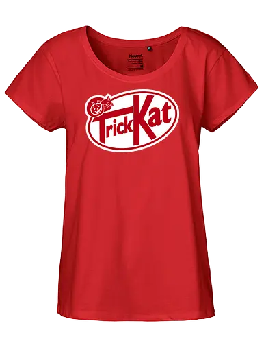 Trick Kat Halloween Parody  - halloween, candy, cat, cat lover, chocolate, cosplay, funny, geek, humor, mashup, nerd, october vibes, parody, pun, spooky cat - Fairtrade Girl Shirt