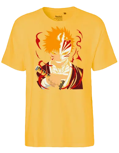  Vasto Lorde's Fury - Ichigo Kurosaki, Bleach, Hollow mask, Vasto Lorde, anime, manga, fan art, t-shirt design, art print, Shonen, Zanpakutō, Shinigami, cool anime art, geek art, Tite Kubo, transformation, inner hollow - Fairtrade T-Shirt