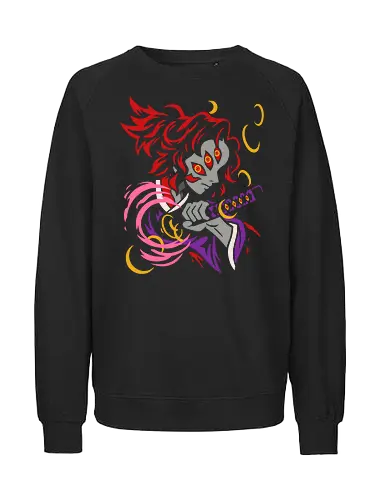  The Upper Rank Two - Doma, Dōma, Slayer, Kimetsu no Yaiba, Upper Rank Two, Twelve Kizuki, anime, manga, fan art, t-shirt design, art print, demon, antagonist, cool anime art, geek art, stylish, KNY, Zenitsu, Inosuke - Fairtrade Sweatshirt