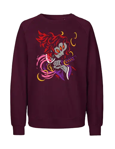  The Upper Rank Two - Doma, Dōma, Slayer, Kimetsu no Yaiba, Upper Rank Two, Twelve Kizuki, anime, manga, fan art, t-shirt design, art print, demon, antagonist, cool anime art, geek art, stylish, KNY, Zenitsu, Inosuke - Fairtrade Sweatshirt