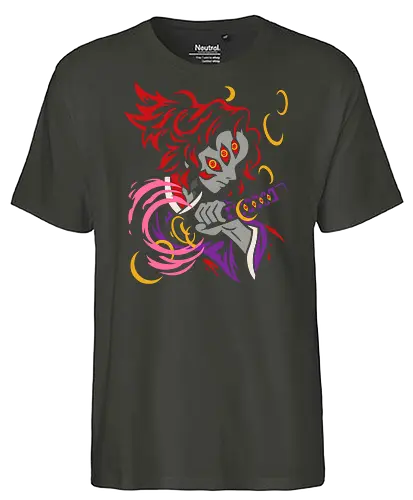  The Upper Rank Two - Doma, Dōma, Slayer, Kimetsu no Yaiba, Upper Rank Two, Twelve Kizuki, anime, manga, fan art, t-shirt design, art print, demon, antagonist, cool anime art, geek art, stylish, KNY, Zenitsu, Inosuke - Fairtrade T-Shirt