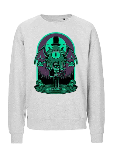 Lovecraft Ritual Falls - Lovecraft, Funny, pentagram, witchcraft, occultism, mythos, cthulhu, Ritual, horror, animation, Forest, Cult, Dark Magic, magical - Fairtrade Sweatshirt