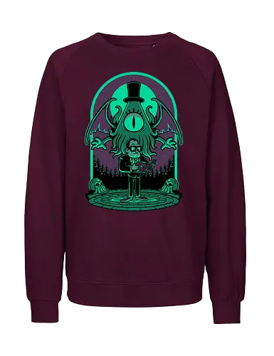 Lovecraft Ritual Falls - Lovecraft, Funny, pentagram, witchcraft, occultism, mythos, cthulhu, Ritual, horror, animation, Forest, Cult, Dark Magic, magical - Fairtrade Sweatshirt
