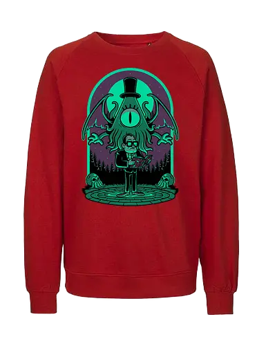 Lovecraft Ritual Falls - Lovecraft, Funny, pentagram, witchcraft, occultism, mythos, cthulhu, Ritual, horror, animation, Forest, Cult, Dark Magic, magical - Fairtrade Sweatshirt