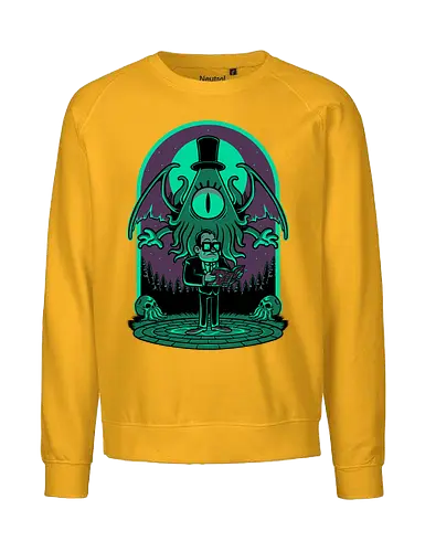 Lovecraft Ritual Falls - Lovecraft, Funny, pentagram, witchcraft, occultism, mythos, cthulhu, Ritual, horror, animation, Forest, Cult, Dark Magic, magical - Fairtrade Sweatshirt