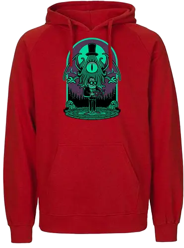 Lovecraft Ritual Falls - Lovecraft, Funny, pentagram, witchcraft, occultism, mythos, cthulhu, Ritual, horror, animation, Forest, Cult, Dark Magic, magical - Fairtrade Hoodie