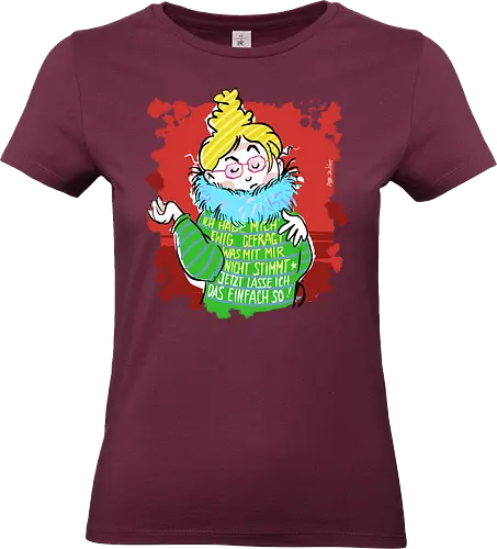 Jetzt lasse ich das einfach so! - Ringelpullisprüche, Ringeldinger, streifenweise, Spruch, Weisheit, Motivation, Ringelpulli, SprücheShirt, Cartoon Illustration, Statement, Handgezeichnet, Humor, Selbstironie, Streifenpulli, Spruchshirt, deutsch - Standard T-Shirt (Frauen)