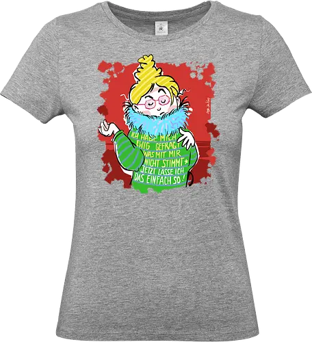Jetzt lasse ich das einfach so! - Ringelpullisprüche, Ringeldinger, streifenweise, Spruch, Weisheit, Motivation, Ringelpulli, SprücheShirt, Cartoon Illustration, Statement, Handgezeichnet, Humor, Selbstironie, Streifenpulli, Spruchshirt, deutsch - Standard T-Shirt (Frauen)
