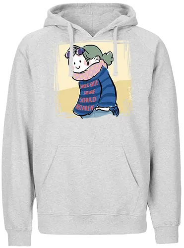 Hier bitte keine Schuld abladen - Ringelpullisprüche, Ringeldinger, streifenweise, Spruch, Weisheit, Motivation, Ringelpulli, SprücheShirt, Cartoon Illustration, Statement, Handgezeichnet, Humor, Selbstironie, Streifenpulli, Spruchshirt, deutsch - Fairtrade Hoodie