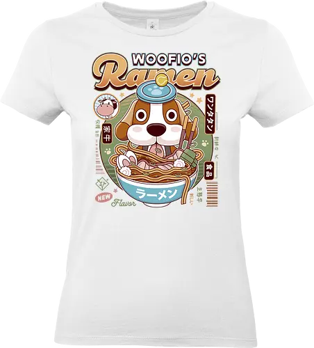 Woofio Vintage Ramen - harvest moon, harvest, cute, adorable, gaming, gamer, game, video game, videogame, videogames, moon, farmer, farmers, farming, farm, harvest, harvesting, videogame, geek, nerd, rpg, jrpg, otaku, cow, story of seasons, rune factory, trio of towns, story of seasons grand bazaar - Standard T-Shirt (Frauen)