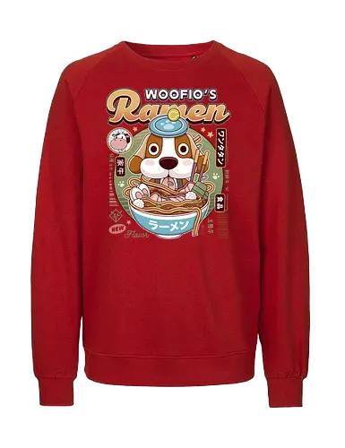 Woofio Vintage Ramen - harvest moon, harvest, cute, adorable, gaming, gamer, game, video game, videogame, videogames, moon, farmer, farmers, farming, farm, harvest, harvesting, videogame, geek, nerd, rpg, jrpg, otaku, cow, story of seasons, rune factory, trio of towns, story of seasons grand bazaar - Fairtrade Sweatshirt