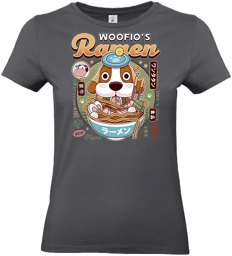 Woofio Vintage Ramen - harvest moon, harvest, cute, adorable, gaming, gamer, game, video game, videogame, videogames, moon, farmer, farmers, farming, farm, harvest, harvesting, videogame, geek, nerd, rpg, jrpg, otaku, cow, story of seasons, rune factory, trio of towns, story of seasons grand bazaar - Standard T-Shirt (Frauen)