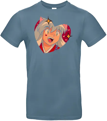 A Wild Inuyasha Appears - Inuyasha, anime, manga, cute, kawaii, fan art, t-shirt design, art print, heart, retro anime, shonen, Sesshomaru, Kagome, nostalgic, geek art, puppy love - Standard T-Shirt