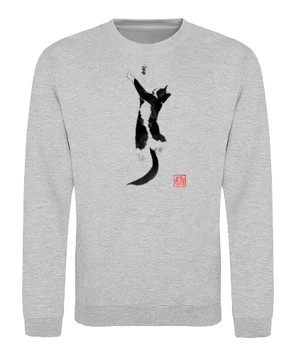 sleeping cat - cat, sumie, japan - Sweatshirt