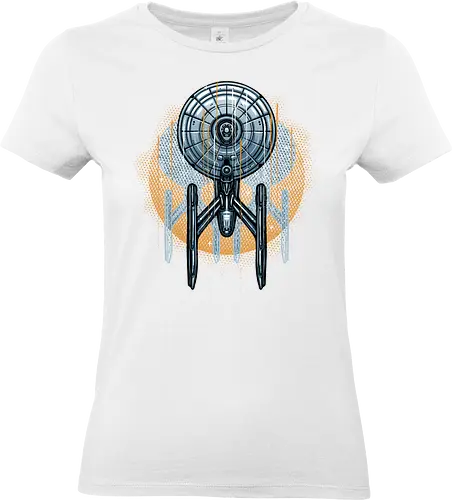 The Sun and the Enterprise - Movies, film, TV show, TV series, Sci-fi, science fiction, galaxy, galactic - Standard T-Shirt (Frauen)