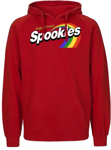 Retro Spookles Parody - halloween, 80s, candy, cosplay, delicious, funny, geek, humor, nerd, parody, rainbow, retro, sweet, trick or treat, vintage - Fairtrade Hoodie