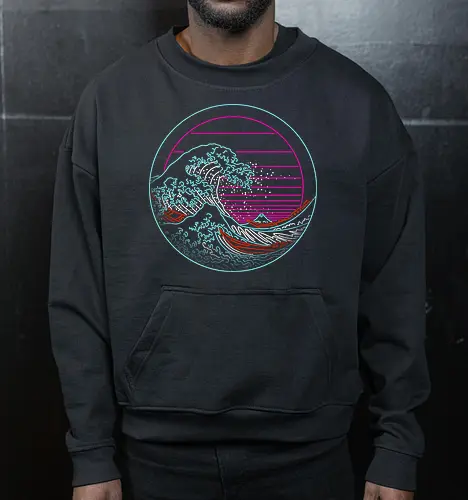 Great Neon Wave Circle