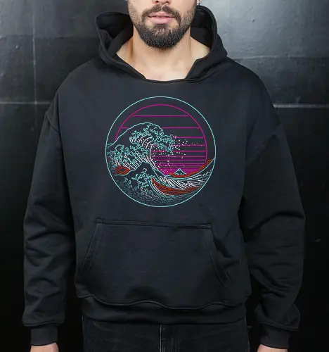 Great Neon Wave Circle