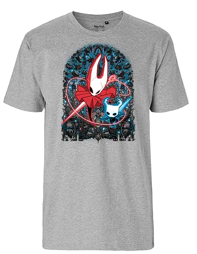 Mosaic Hornet - Bug Knight, knight, hornet, gaming, games, gamer, video games, vintage, japanese, magical, magic, video gaming, silksong, silk song, hollow knight silksong - Fairtrade T-Shirt