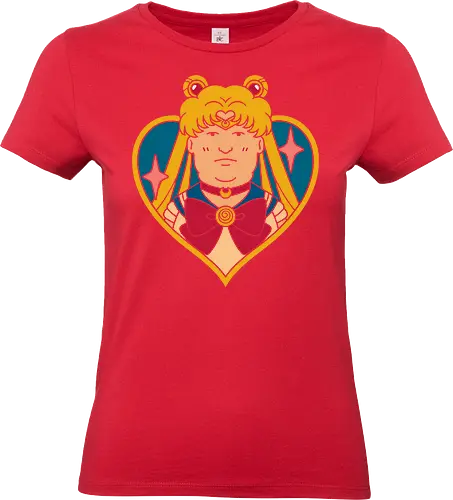 King of the Moonlight - Hank Hill, Sailor, King of the Hill, anime, cartoon crossover, funny, hilarious, fan art, t-shirt design, art print, pop culture mashup, retro anime, geek art, propane, magical girl, ironic, 90s nostalgia - Standard T-Shirt (Frauen)