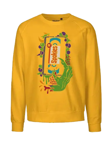 Digital Spookies - fan art, t-shirt design, art print, spooky season, unique art, cool, eerie, Halloween, spooky, monster hand, zombie, horror, retro horror, smartphone, tech horror, spooky movie, pop culture - Fairtrade Sweatshirt