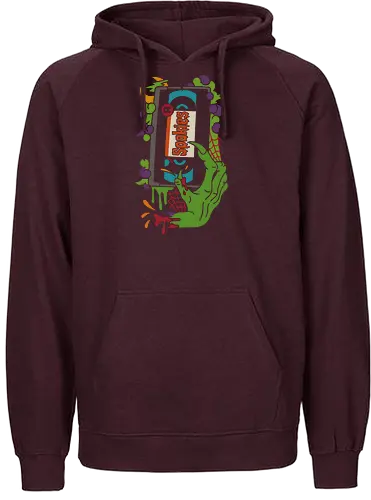 Digital Spookies - fan art, t-shirt design, art print, spooky season, unique art, cool, eerie, Halloween, spooky, monster hand, zombie, horror, retro horror, smartphone, tech horror, spooky movie, pop culture - Fairtrade Hoodie