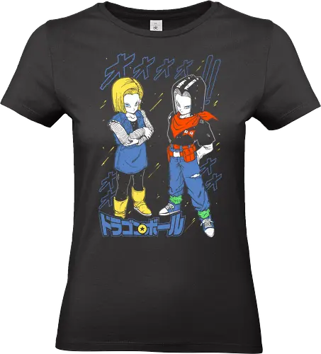 Android 17 & Android 18 Ball - Dragon Z - Zylixzen, Aggressive, Gamer, Otaku, Gift, Cool, Kawaii, Anime, Manga, Tokyo, Angry, Japanese Art, Aesthetic, Manga Style - Standard T-Shirt (Frauen)