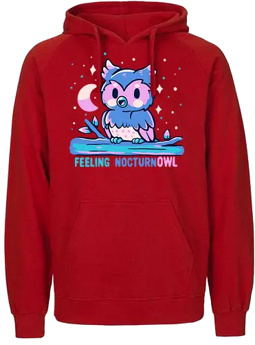 Feeling NocturnOWL - Eule, Nachteule, Mitternacht, Palette, nachtaktiv, owl, night owl, midnight, palette, nocturnal, vibes, late night lover, owls, moon, night time - Fairtrade Hoodie