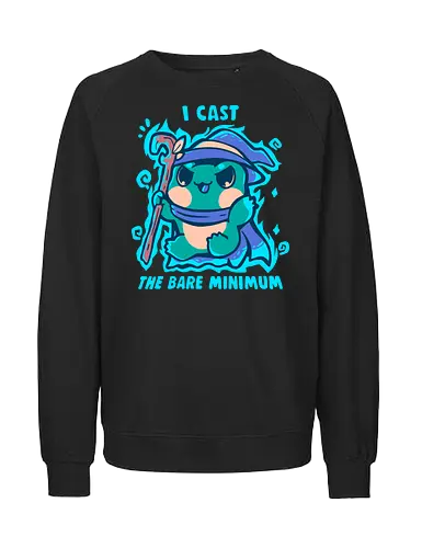 The Bare Minimum Spell - Frosch, absolutes Minimum, Zauberer, Frösche, Zauberspruch, frog, bare minimum, wizard, frogs, magic spell, spell casting, cast, nerdy, cute - Fairtrade Sweatshirt