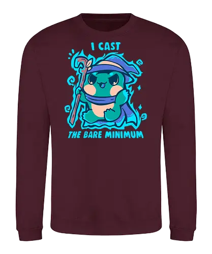 The Bare Minimum Spell - Frosch, absolutes Minimum, Zauberer, Frösche, Zauberspruch, frog, bare minimum, wizard, frogs, magic spell, spell casting, cast, nerdy, cute - Sweatshirt