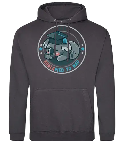 Koalafied to Nap - Koala, qualifiziert, koalafiziert, Nickerchen, Abschlussfeier, süßes Nickerchen, qualified, koalafied, nap, graduation, cute nap, animal pun, graduate, student - Standard Hoodie