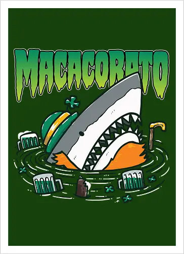 Ireland's St. Patrick's Day Shark - Irische Kunst - Loja MacacoRato