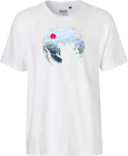 Monster King - Kaiju, monsters, monster king, japan, mount fuji, asia - Fairtrade T-Shirt