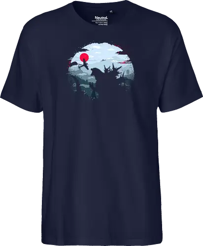 Monster King - Kaiju, monsters, monster king, japan, mount fuji, asia - Fairtrade T-Shirt