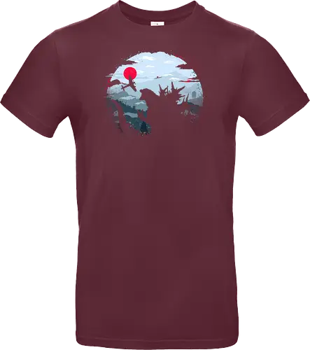 Monster King - Kaiju, monsters, monster king, japan, mount fuji, asia - Standard T-Shirt