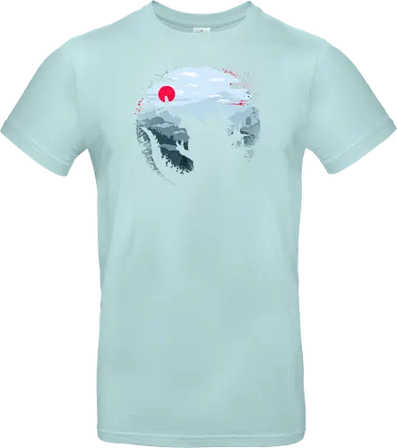Monster King - Kaiju, monsters, monster king, japan, mount fuji, asia - Standard T-Shirt
