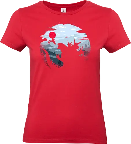 Monster King - Kaiju, monsters, monster king, japan, mount fuji, asia - Standard T-Shirt (Frauen)