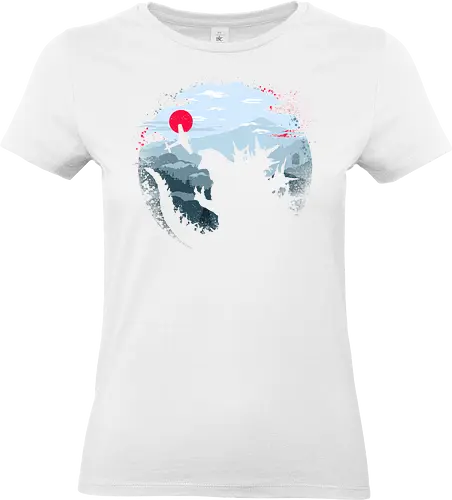Monster King - Kaiju, monsters, monster king, japan, mount fuji, asia - Standard T-Shirt (Frauen)