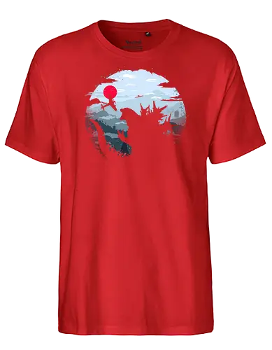 Monster King - Kaiju, monsters, monster king, japan, mount fuji, asia - Fairtrade T-Shirt