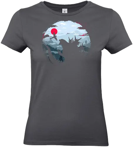 Monster King - Kaiju, monsters, monster king, japan, mount fuji, asia - Standard T-Shirt (Frauen)