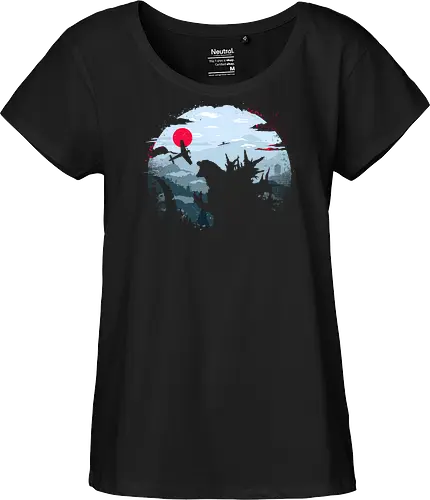 Monster King - Kaiju, monsters, monster king, japan, mount fuji, asia - Fairtrade Girl Shirt