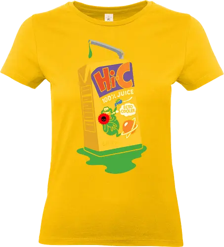  Slime Time Ecto Cooler - Ecto Cooler, Hi-C, Ghost, 90s nostalgia, retro beverage, slime, juice box, pop culture, fan art, t-shirt design, art print, classic cartoon, green slime, throwback, geek culture, 80s - Standard T-Shirt (Frauen)