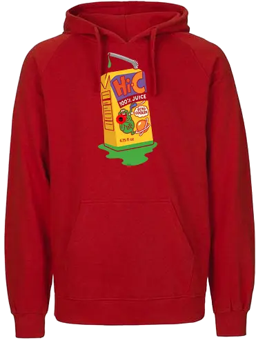  Slime Time Ecto Cooler - Ecto Cooler, Hi-C, Ghost, 90s nostalgia, retro beverage, slime, juice box, pop culture, fan art, t-shirt design, art print, classic cartoon, green slime, throwback, geek culture, 80s - Fairtrade Hoodie
