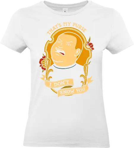  That's My Purse! - pop culture, Mike Judge, Bobby Hill, King of the Hill, That's My Purse, I Don't Know You, cartoon, funny, fan art, t-shirt design, art print, tattoo flash, retro cartoon, 90s nostalgia, Texas, comedy - Standard T-Shirt (Frauen)