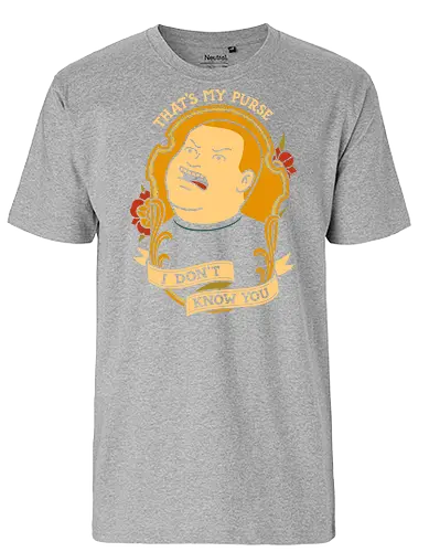  That's My Purse! - pop culture, Mike Judge, Bobby Hill, King of the Hill, That's My Purse, I Don't Know You, cartoon, funny, fan art, t-shirt design, art print, tattoo flash, retro cartoon, 90s nostalgia, Texas, comedy - Fairtrade T-Shirt