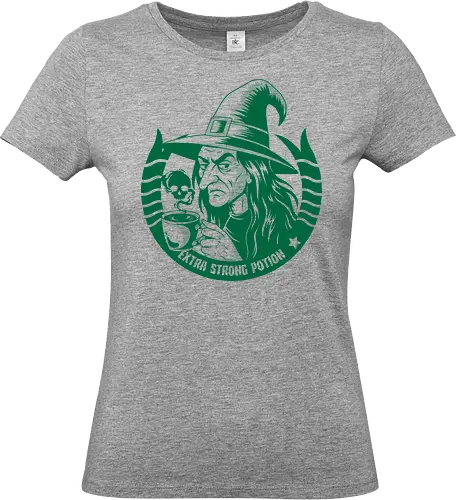 Witch’s Extra Strong Potion - witch, coffee, potion, spooky, halloween, witchart, scarycoffee, witchlife, horrorart, caffeine, witchy, darkhumor, spookycoffee, gothicstyle, witchesbrew, blackmagic, witchcraft, creepy, darkcoffee, halloweenart, caffeineaddict, spookyparody, gothiccoffee, wickedwitch, funnyhalloween, witchaesthetic, witchyvibes, caffeinefix, horrorhumor, witchdesign, darkparody - Standard T-Shirt (Frauen)