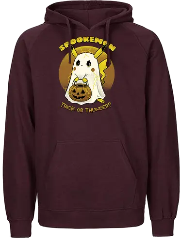 Spookemon - Pocket, Mouse, halloween, pumpkin, trick or treat, geek, anime - Fairtrade Hoodie