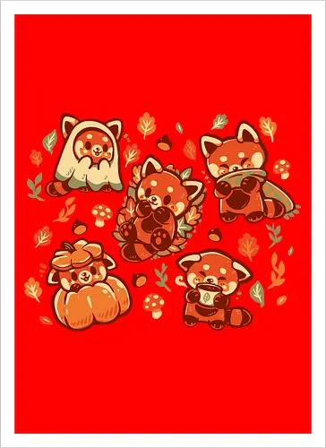 Red Panda Autumn Time