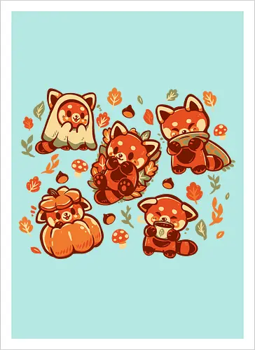Red Panda Autumn Time