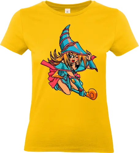  Dark Magician Girl Wink - Dark Magician Girl, Yu-Gi-Oh, Yugioh, anime, trading card game, TCG, fan art, t-shirt design, art print, kawaii, cute anime girl, retro anime, Duel Monsters, Yugi Muto, pop culture, magic - Standard T-Shirt (Frauen)